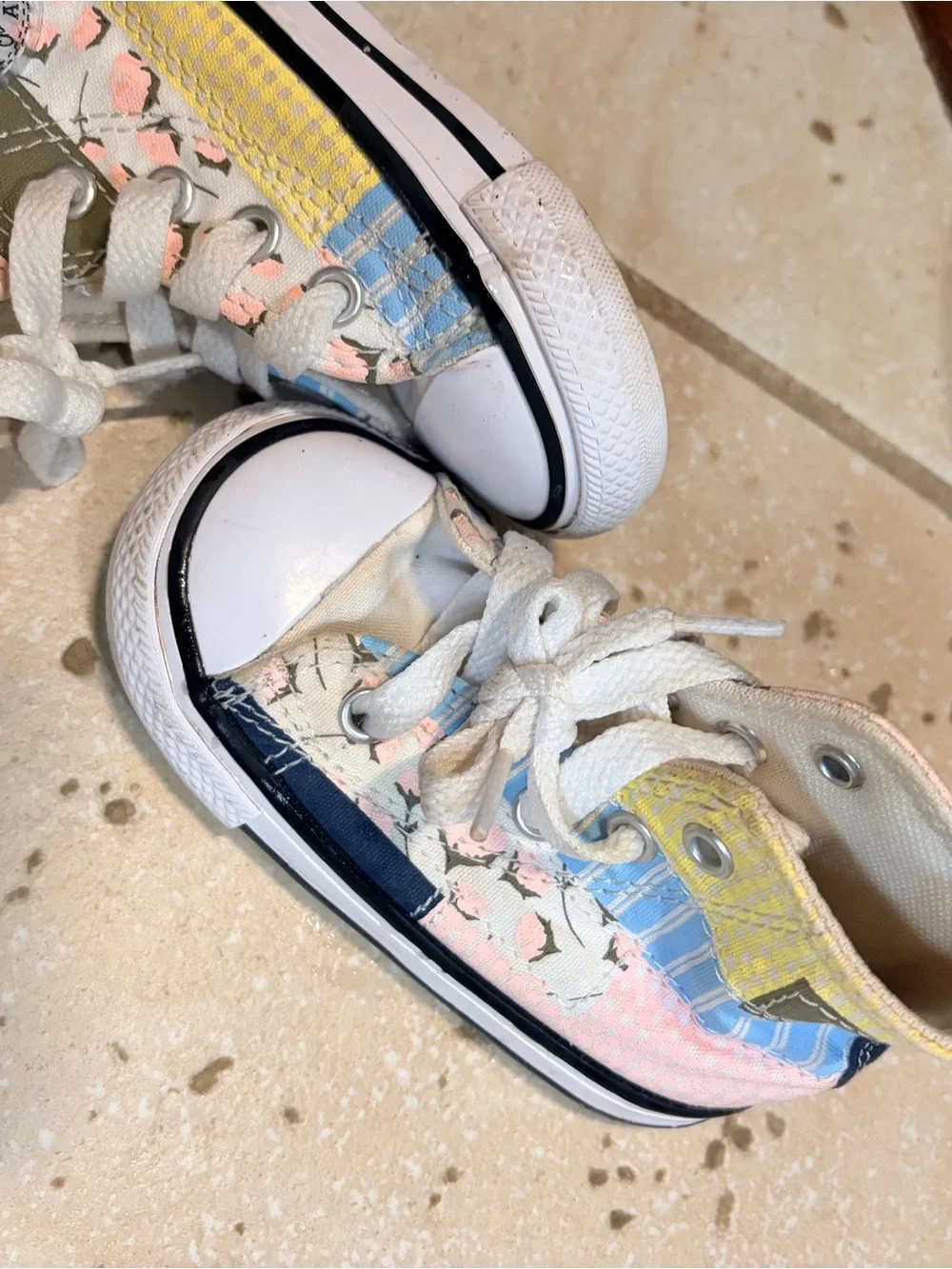 Converse Kids High-Top Sneakers in Pink, Yellow, Blue, White